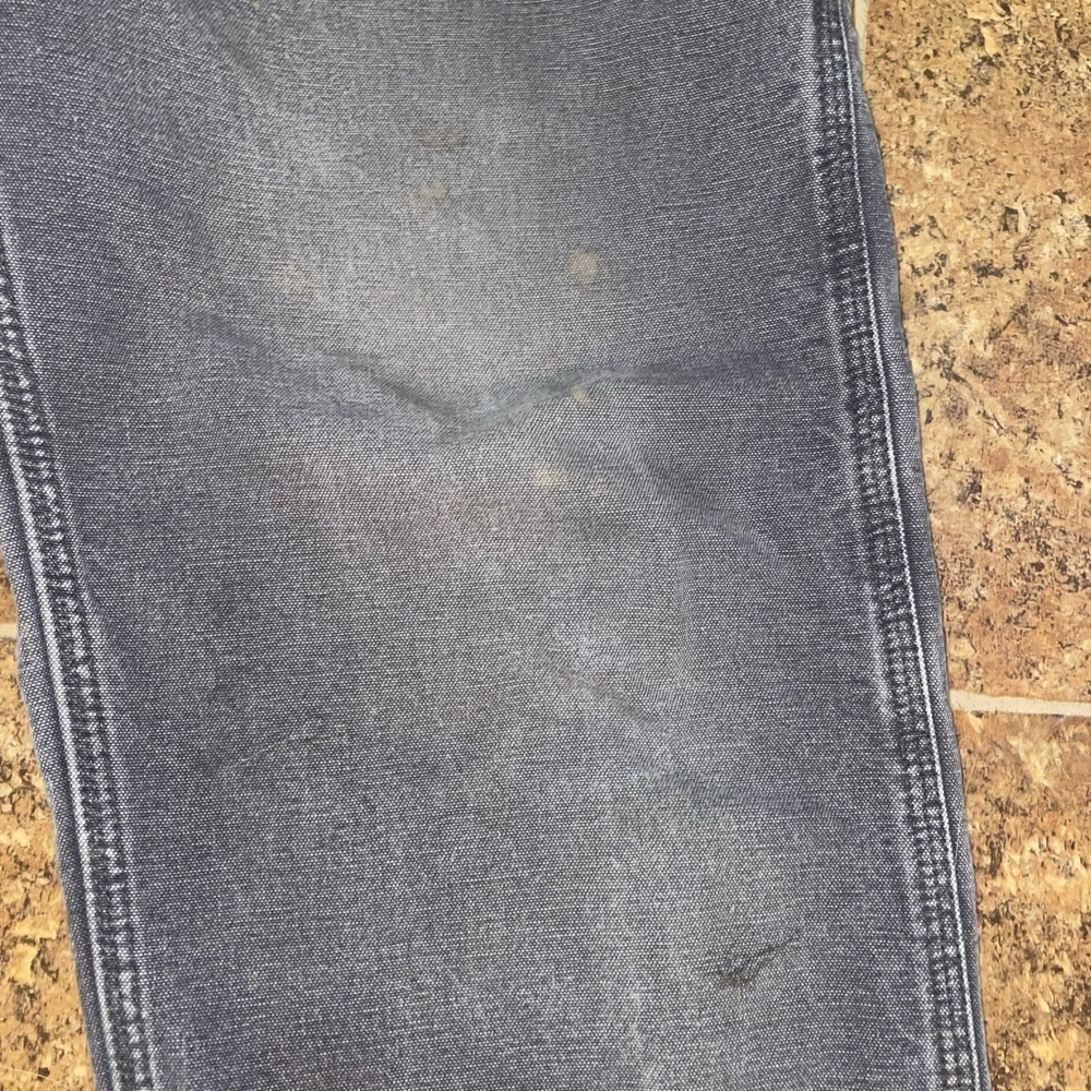2007 Distressed Carhartt B11 Petrol Blue Carpenter Jeans 32x32 - Picture 4 of 10